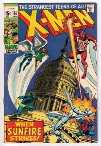 X-Men #64 (Jan-70) NM- $750.00  The Coming Of Sunfire! Wow! BEANTOWN CERTIFICATE