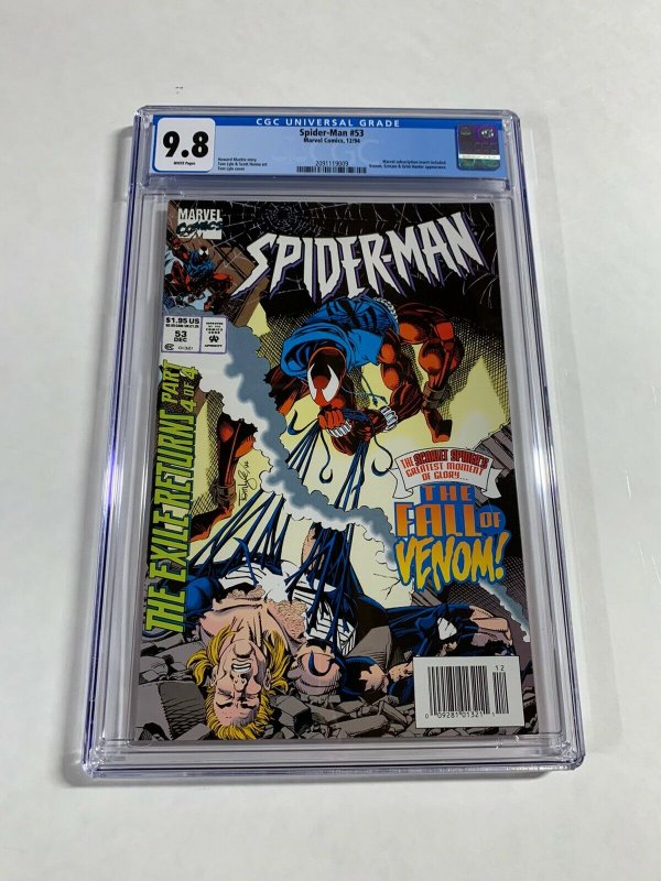 Spider-man 53 Cgc 9.8 Scarlet Spider Defeats Venom Newsstand Edition Marvel Rare