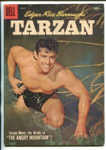 TARZAN #95-1957-DELL-GORDON SCOTT COVER- BURROUGHS- MARSH- MANNING-vg