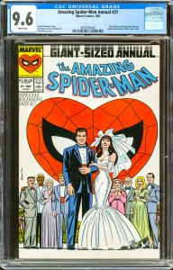 The Amazing Spider-Man Annual #21 (1987) CGC Graded 9.6-Peter Parker weds MJ