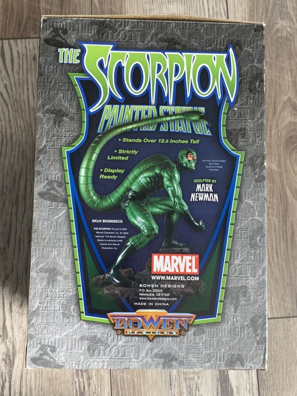 Marvel Bowen Scorpion Limited Edition Statue 547/1000 Painted 12.5” NEW In BOX