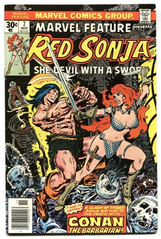 Marvel Feature #7 comic book RED SONJA VS. CONAN-Last issue