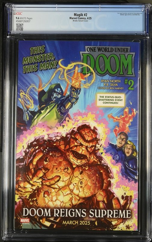 MAGIK #2 MARVEL COMICS 2025 MARK BROOKS ANIMATED VARIANT CGC 9.6 NM