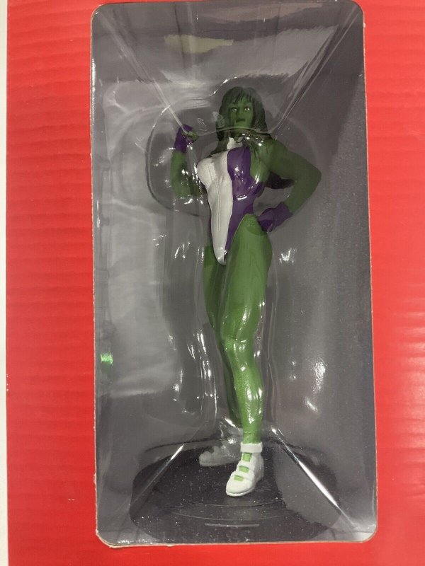 She-Hulk Fact File 5” Statue Box Has Light Wear Statue Is Mint Marvel 