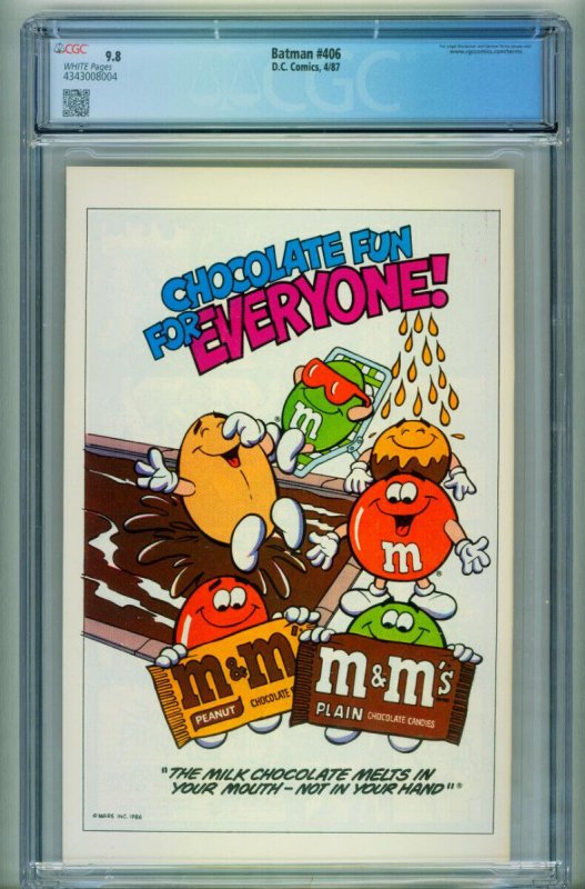 BATMAN #406 CGC 9.8 1987-DC Year one-comic book 4343008004