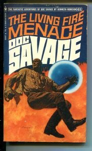DOC SAVAGE-THE LIVING FIRE MENACE-#61-ROBESON-BAMA COVER-1ST ED VG/FN