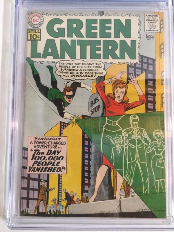 Green Lantern 7 CGC 8.0 Off-White Pages 1st First Appearance Of Sinestro