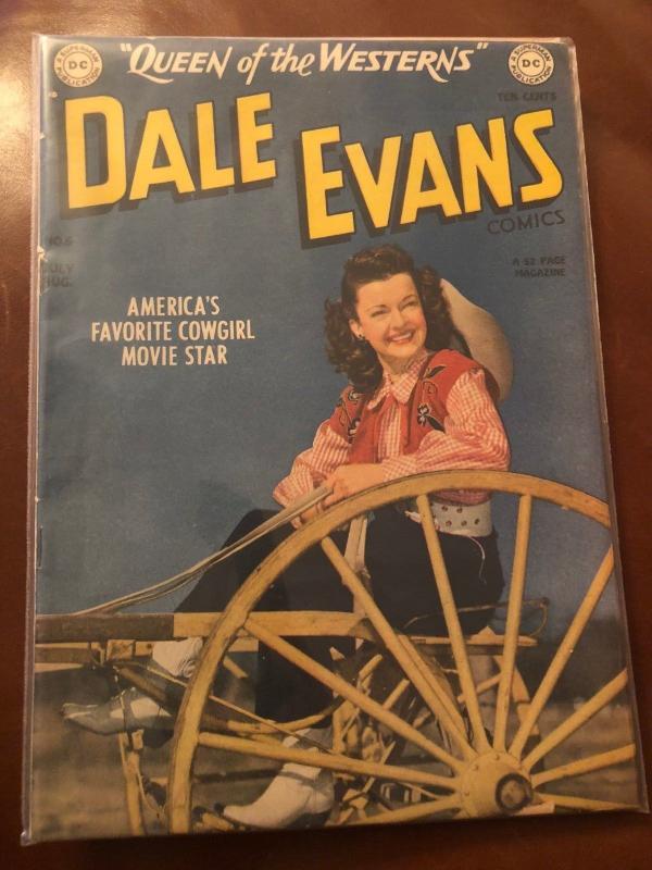 Queen Of The Westerns Dale Evans # 6 FN/VF DC Golden Age Comic Book Cowgirl JL17