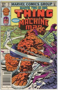 Marvel Two In One #93 (1972) - 8.0 VF *Thing/Machine Man* Newsstand 