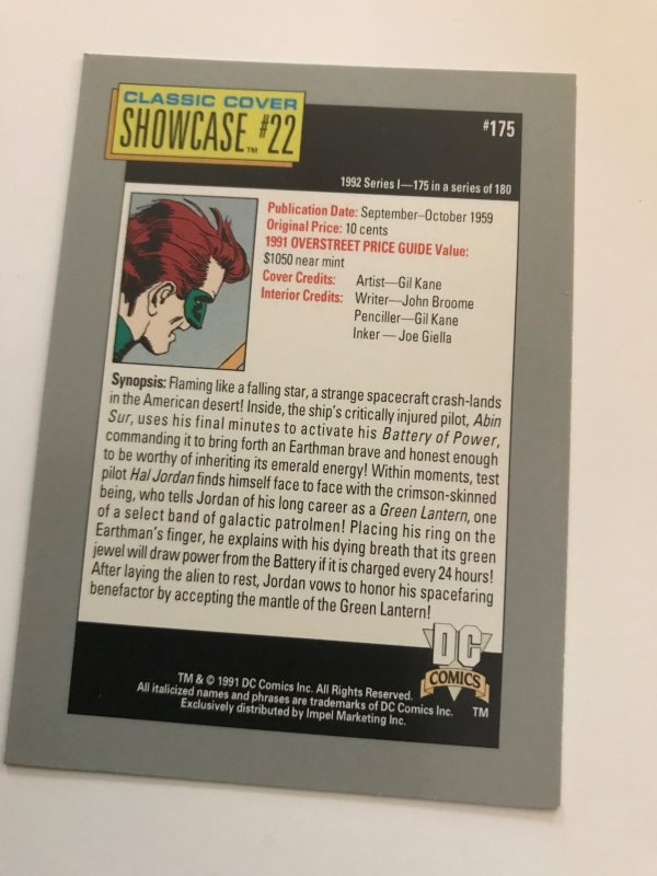 Showcase #22 (1959) SA Cover #175 card; 1992 DC 1st series, NM, 1st Green Lanter