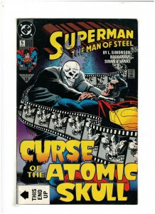 Superman Man of Steel #5 VF 8.0 DC Comics 1991 vs. Atomic Skull