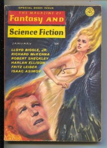 Magazine of Fantasy & Science Fiction 1/1968-Mercury-Isaac Asimov-200th issue...