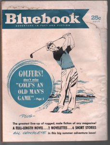 Bluebook 7/1952-pulp fiction-GT Fleming-Roberts-baseball cover-golf-G/VG