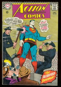 ACTION COMICS #352 1967- SUPERMAN-PETRIFIED VG/FN