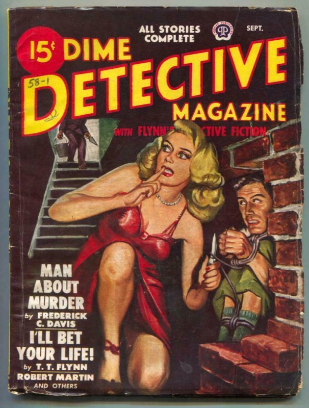 Dime Detective Pulp September 1948- headlight cover