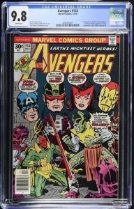 Avengers #154 1976 Marvel Comics CGC 9.8 1st app Tyrak White Pages 001