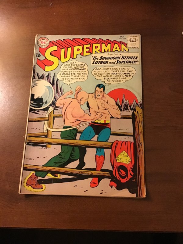 Superman #164 (1963) FN/VF Red Sun Supes vs. Lex Luthor! Utah CERTIFICATE Wow!