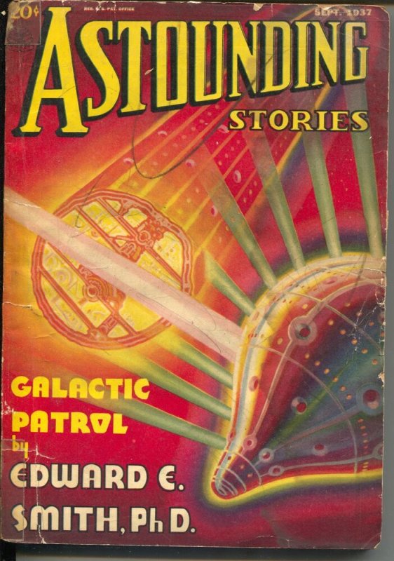 Astounding Stories 9/1937-Clayton-sci-fi pulp thrills-Smith-Galactic Patrol-FR