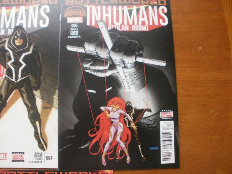 9 Marvel BATTLEWORLD Comic: RUNAWAYS #1 INHUMANS #1 4 5 GHOST RACERS KUNG FU 3 4