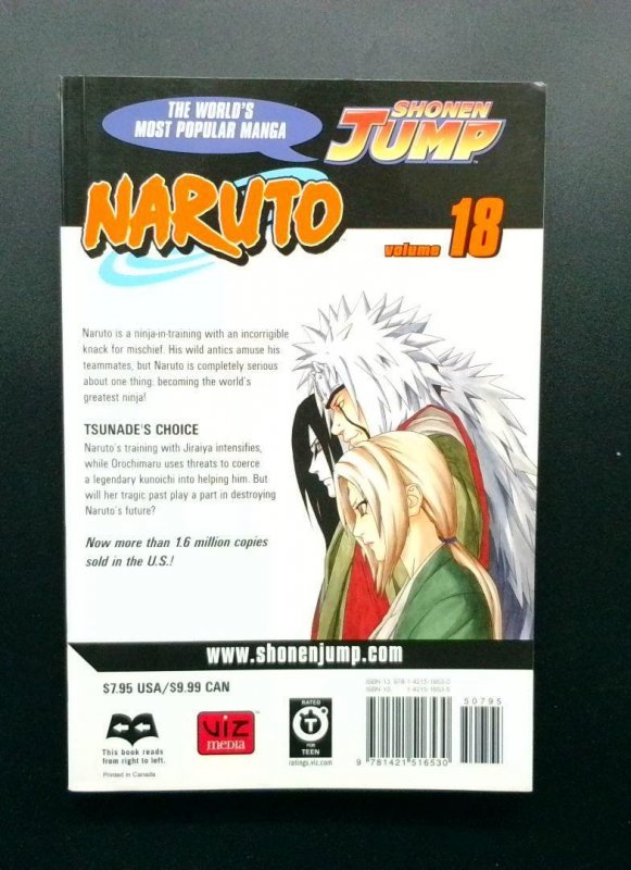 Naruto #18, Shonen Jump Manga, Viz Media