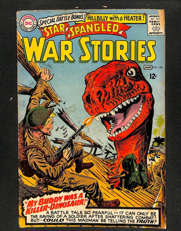 Star Spangled War Stories #124 Dinosaur Cover!