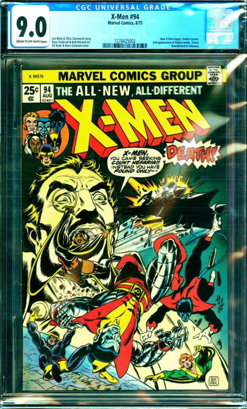 X-Men #94 CGC Graded 9.0 New X-Men begin; 2nd Nightcrawler, Storm, Colossus