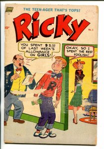 RICKY #5 1953-STANDARD-TEEN AGE HUMOR-CRACKER JACKS AD-ARCHIE CLONE-fr