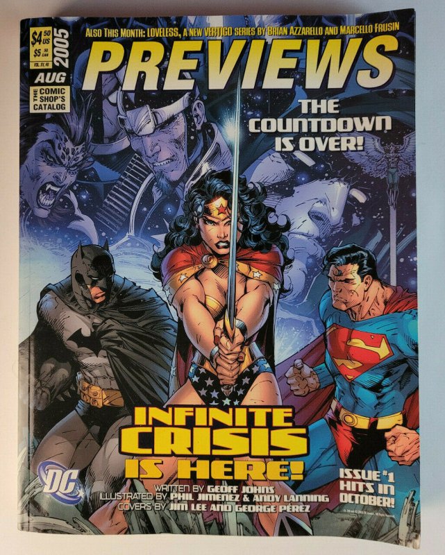 Previews Comic Catalog Aug 2005 - Conan Demons Khitai - Justice League Infinite