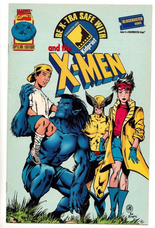 Be X-tra Safe With The X-Men #1 / Blockbuster Video Kidprint (Marvel, 1996) - FN