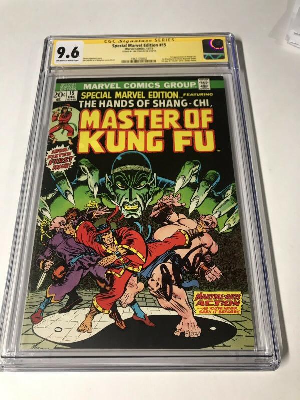 Special Marvel Edition 15 Cgc 9.6 Ss Signature Series Jim Starlin 1st Shang Chi