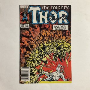 Thor 344 1984 Signed by Jim Shooter Newsstand Marvel FN fine 6.0