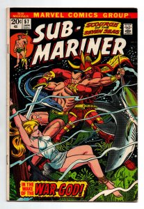 Sub-Mariner #57 - Namor - 1st appearance Venus - bondage cover - 1973 - VG