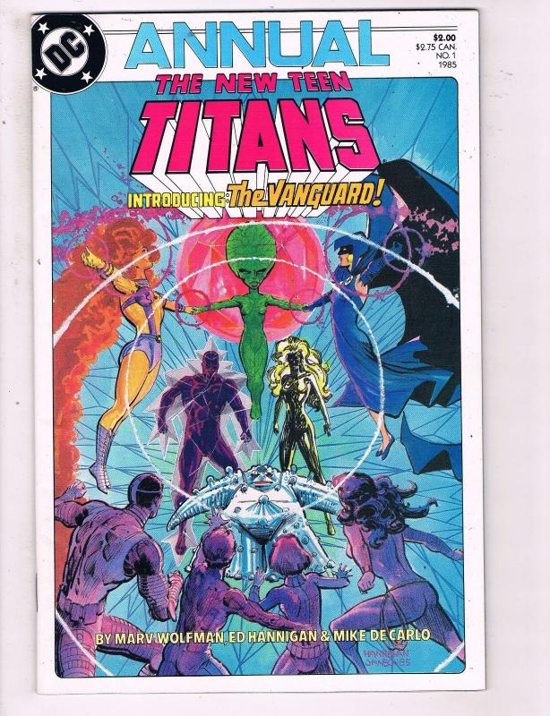 The New Teen Titans Annual #1 VF DC Comics Comic Book Wolfman Vangaurd DE13