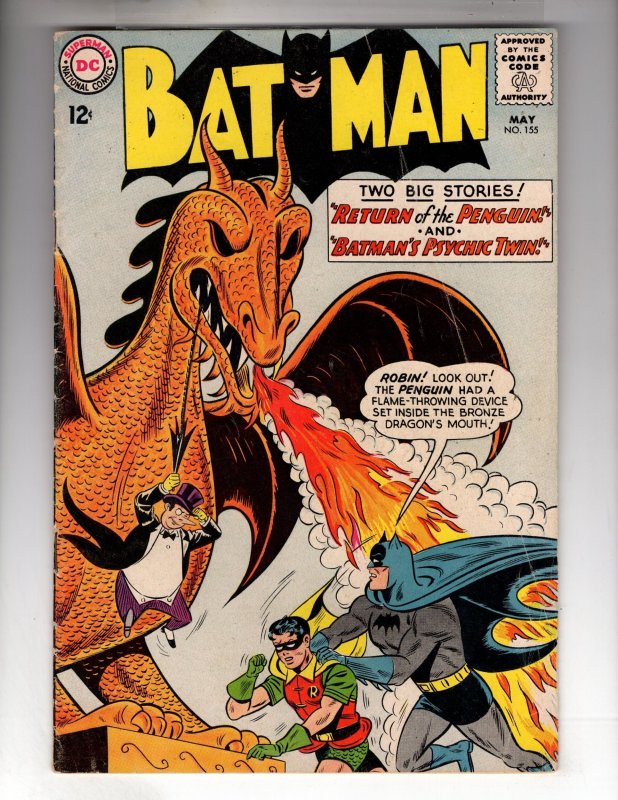 Batman #155 (1963) 1st appearance Penguin in SA / CR500-MC#103