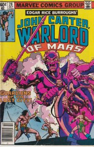 John Carter Warlord of Mars(Marvel) # 28  FINAL ISSUE !