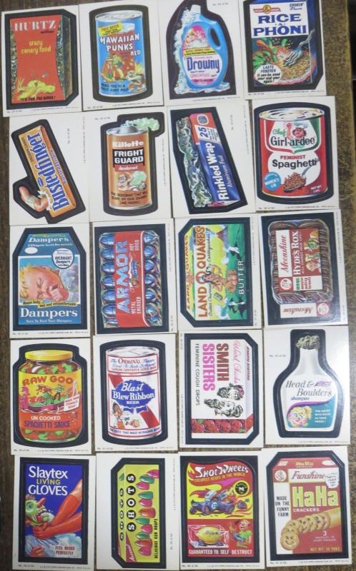 TOPPS WACKY PACKAGES-- 1st RERUN SERIES (1979), MISSING 14! 65 Doubles!