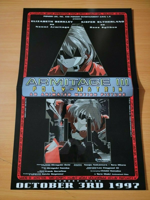 17 x 11 Armitage III Poly-Matrix Anime Movie Promo Poster NO PIN HOLES NEW 