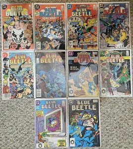 Lot of 10 Blue Beetle Comics (DC, 1986 Series) Several Newsstand Variants Inc...