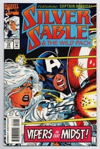 Silver Sable & The Wild Pack #15 Captain America (Marvel, 1993) NM 