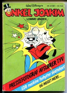 Onkel Joakim #6 1981-Disney-Danish-Uncle Scrooge-Carl Barks-Mickey Mouse-G/VG