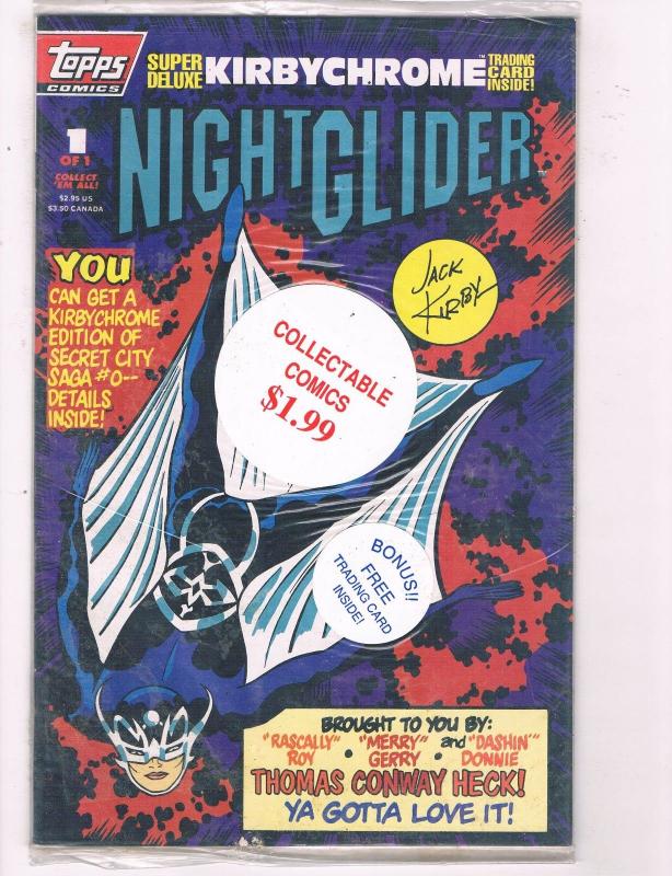 Night-Glider #1 Of 1 NM/M SIGNED POLYBAG Topps Comics Comic Book 1993 DE6