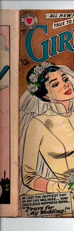 Girls' Love Stories #51 - Bride cover - Romance - DC Comics - 1957 - VG