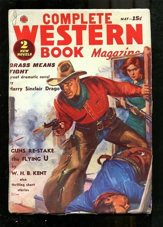 COMPLETE WESTERN PULP-1938-MAY-W. HB KENT-JW SCOTT COVR FN