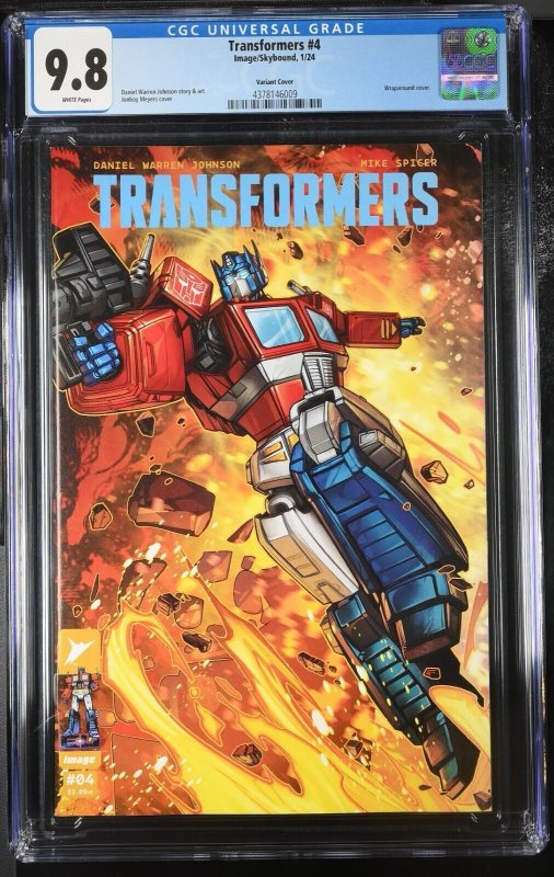 Transformers 4 CGC 9.8 Jonboy Meyers Optimus Prime Wraparound Variant Image 2024