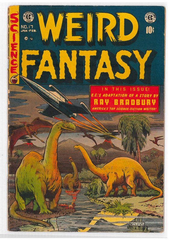 Weird Fantasy (1950 E.C. Comics) #17 VG/FN, classic Dinosaur cover