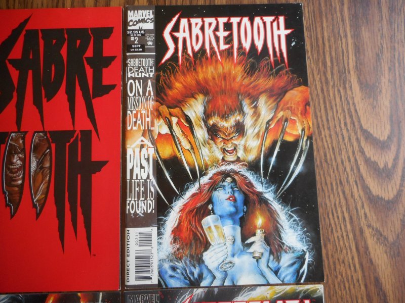 SABRETOOTH: DEATH HUNT # 1-4 !! MARK TEXEIRA COVER/ART WOW!!!