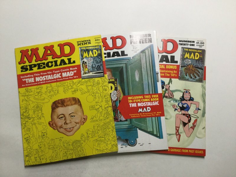 Mad Special 9 15 21 Magazine Lot Very Fine Vf 8.0 Entertaining Comics