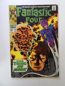 Fantastic Four #78 (1968) FR/GD condition cover detached both staples