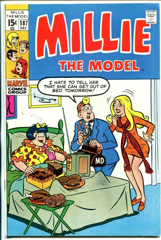 Millie The Model #187 1970-wackycover- fashion page-VF