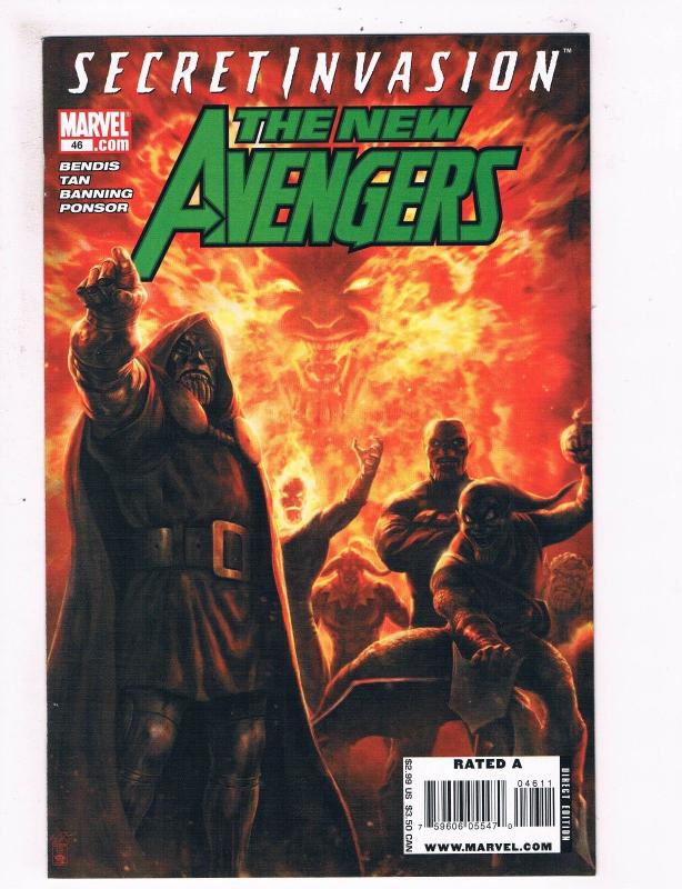 New Avengers # 46 NM 1st Print Marvel Comic Book Spider-Man Iron Man Hulk S60